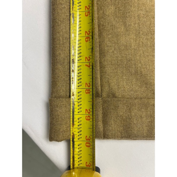 Liz Claiborne Petite 4P Tan Wool Straight Leg Pleats Pants Office Old Money - Picture 6 of 12